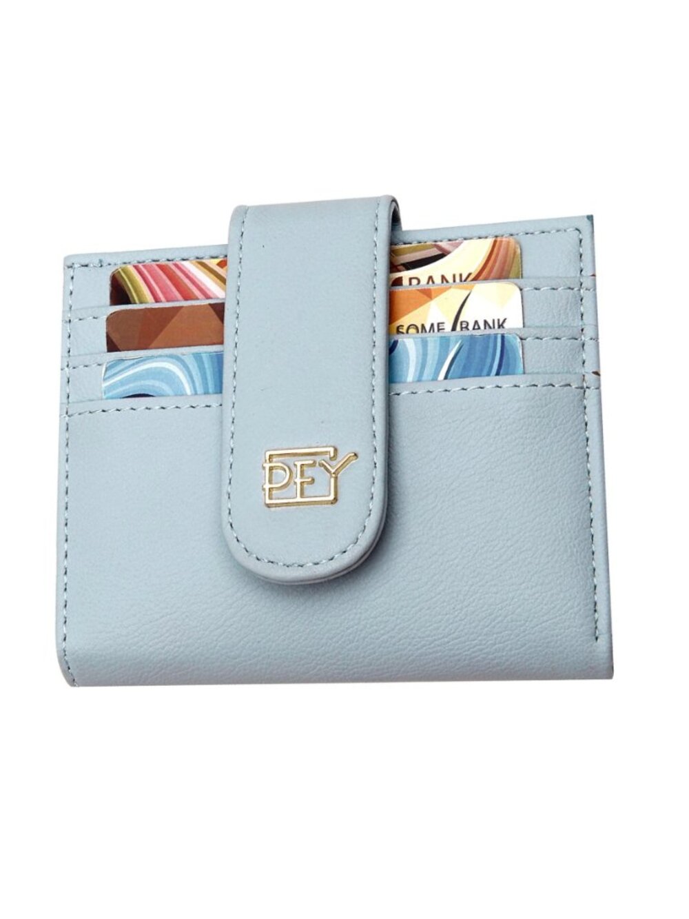 Small Bifold Multi Card Case Wallet with Zipper